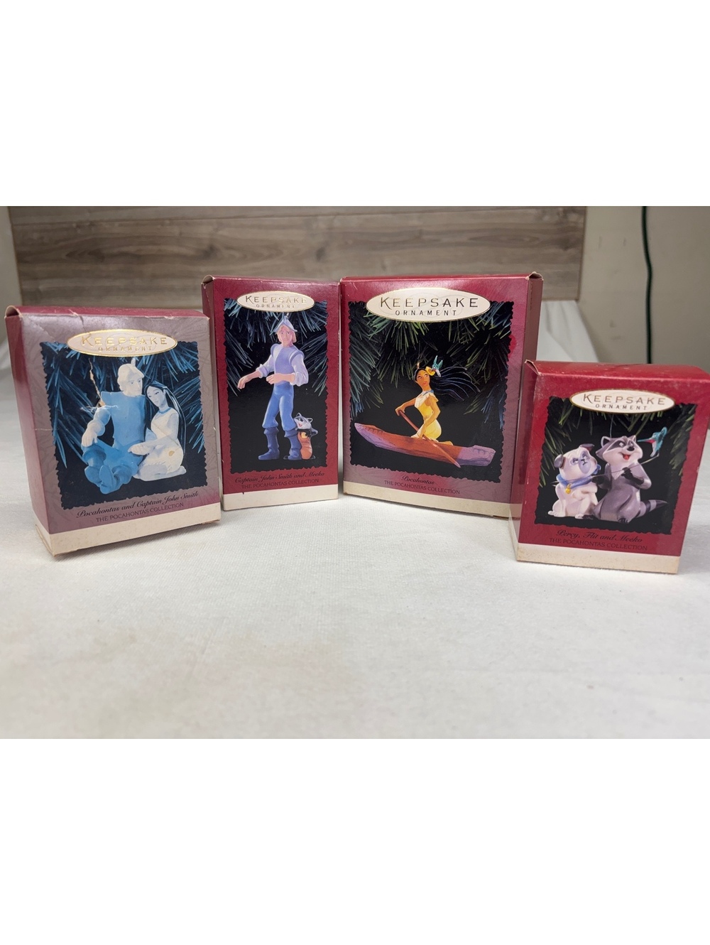 Keepsake Ornaments The Pocahontas Collection Handcrafted Set of 4